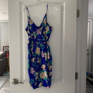 Yumi kim blue flower 100% silk dress XS